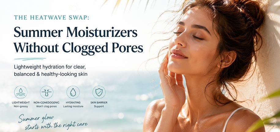 Peau lumineuse et en bonne santé avec une crème hydratante légère pour l'été