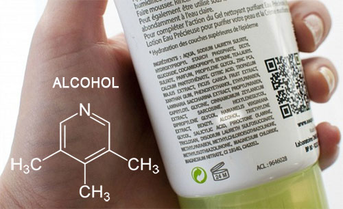 Alcools dans les produits cosmétiques